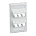 Faceplate, 6 Port, Classic, Sloped, Electric Ivory