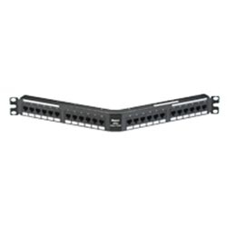 Cat 6A Angled Punchdown Patch Panel 24 Port 1 RU