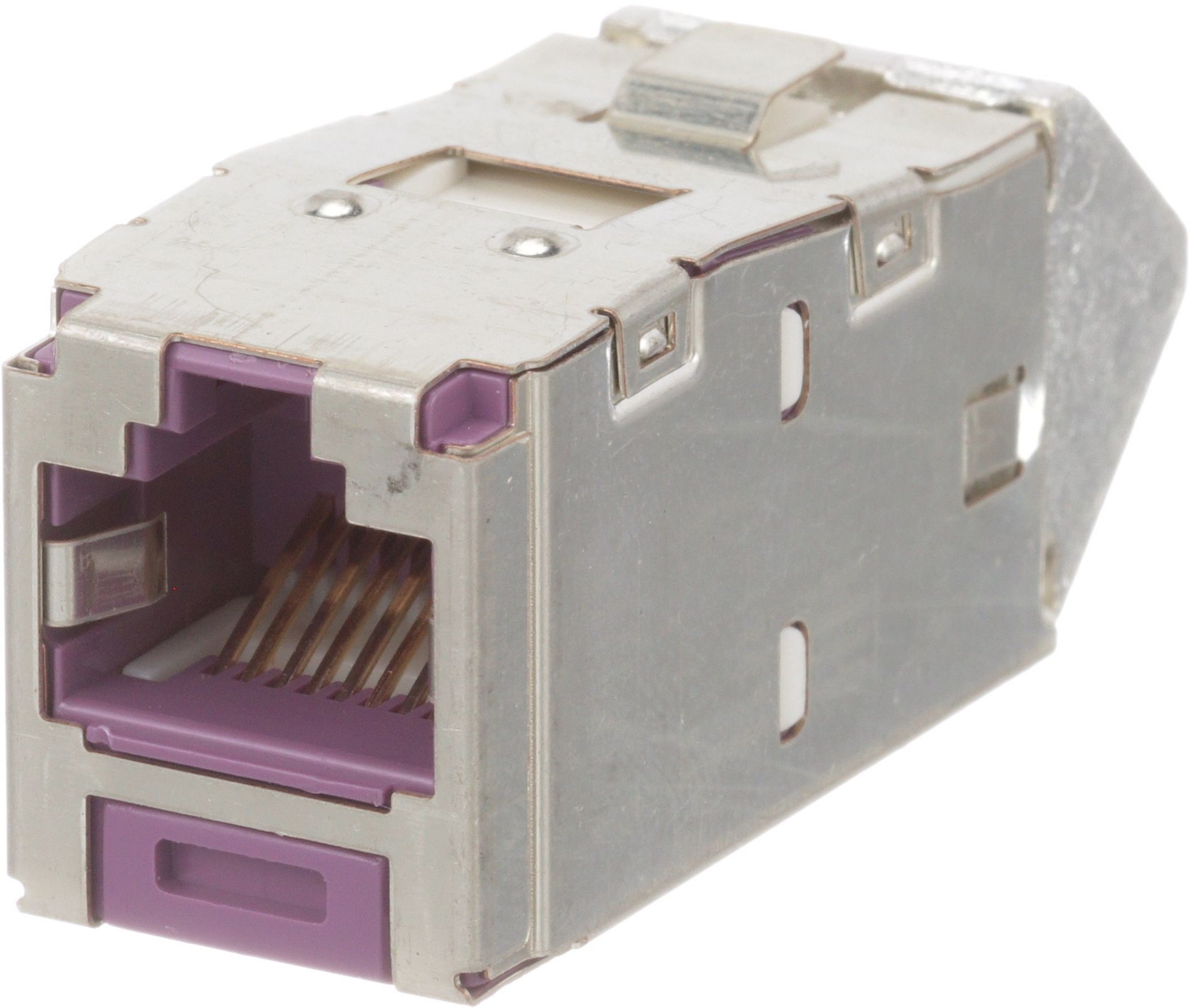 Mini-Com STP RJ45 Cat 6 Up/Down TG Jack Module, Violet