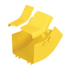 Fitting And Cover, Inside Vertical 45, 6&quot; x 4&quot; (150mm x 100mm) FiberRunner, Yellow