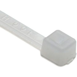 Cable Tie, 3.3&quot; Long, UL Rated, 18lb Tensile Strength, PA66, Natural, 1000/pkg