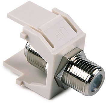 F-Connector Module, Female Connector, Off-White