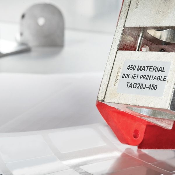 Inkjet Label, White, 12.7mm W, 64µm THK, 64µm T Label