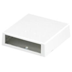 Surface Mount Box, 4 Port, Low Profile, Off White
