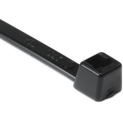High-Temp Cable Tie, 12" Long, UL Rated, 50lb Tensile Strength, PA66HS, Black, 1000/pkg