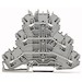 Triple-deck Terminal Block; Through/through/through Terminal Block; L/L/L; Without Marker Carrier; Suitable For Ex E II Applications; For Din-rail 35 X 15 And 35 X 7.5; 2.5 mm2; Push-in CAGE CLAMP