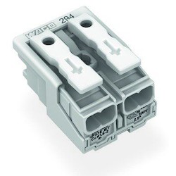 Power Supply Connector; Without Ground Contact; Without Snap-in Mounting Feet; Plain; 2-pole