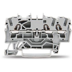 3-conductor Through Terminal Block; 2.5 mm2; Suitable For Ex E II Applications; Side And Center Marking; For Din-rail 35 X 15 And 35 X 7.5; Push-in CAGE CLAMP