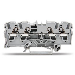 4-conductor Through Terminal Block; 4 mm2; Suitable For Ex E II Applications; Side And Center Marking; For Din-rail 35 X 15 And 35 X 7.5; Push-in CAGE CLAMP