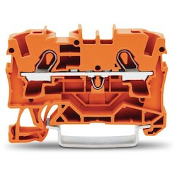 2-conductor Through Terminal Block; 4 mm2; Suitable For Ex E II Applications; Side And Center Marking; For Din-rail 35 X 15 And 35 X 7.5; Push-in CAGE CLAMP