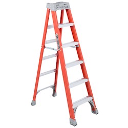 Louisville Ladder 6-Foot Fiberglass Step Ladder, 300-Pound Capacity, FS1506