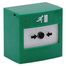 Reset Call Point, Indoor, Green, Surface Mounting (Wall Plate & Back Box), Double Pole Changeover