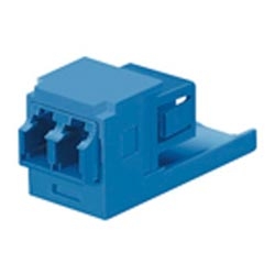 Duplex LC Sr./Jr. Fiber Adapter (Electric Ivory) With Module (Blue) Zirconia Ceramic