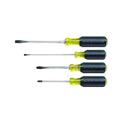 Screwdriver Set, Slotted and Phillips, 4-Piece