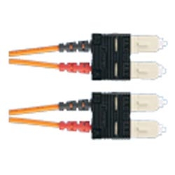 Patch Cord, SC To SC Connectors, 2-Fibers Duplex Multimode OM1 62.5/125µm, LSZH, 3.0mm Jacketed, Orange Jacket, 1 MT