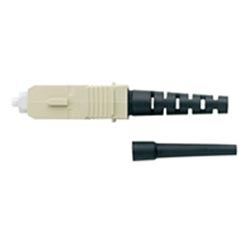 SC MM Simplex Connnector for 3mm Cable or 900µm Fiber Black Boots - Field Polish