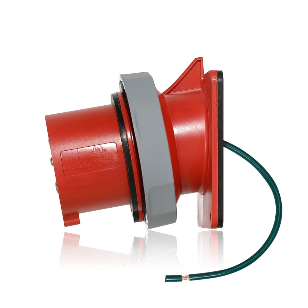 Pin and Sleeve Inlet,30 A,Red,7.5 hp,PBT,4 Conductor Pole,4 Conductor ...