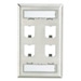 Mini-Com Stainless Steel Faceplate 4 Port