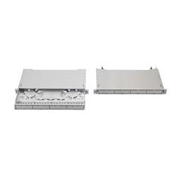 24 PORT PANEL FOR USE WITH SC LOADED MULTIMODE FIBER PLASTIC COLOR GRAY