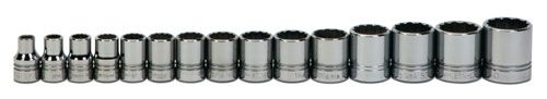 Socket Set, Round Head, 1/2 in. Drive, Chrome Vanadium Steel, 1-1/2 to ...