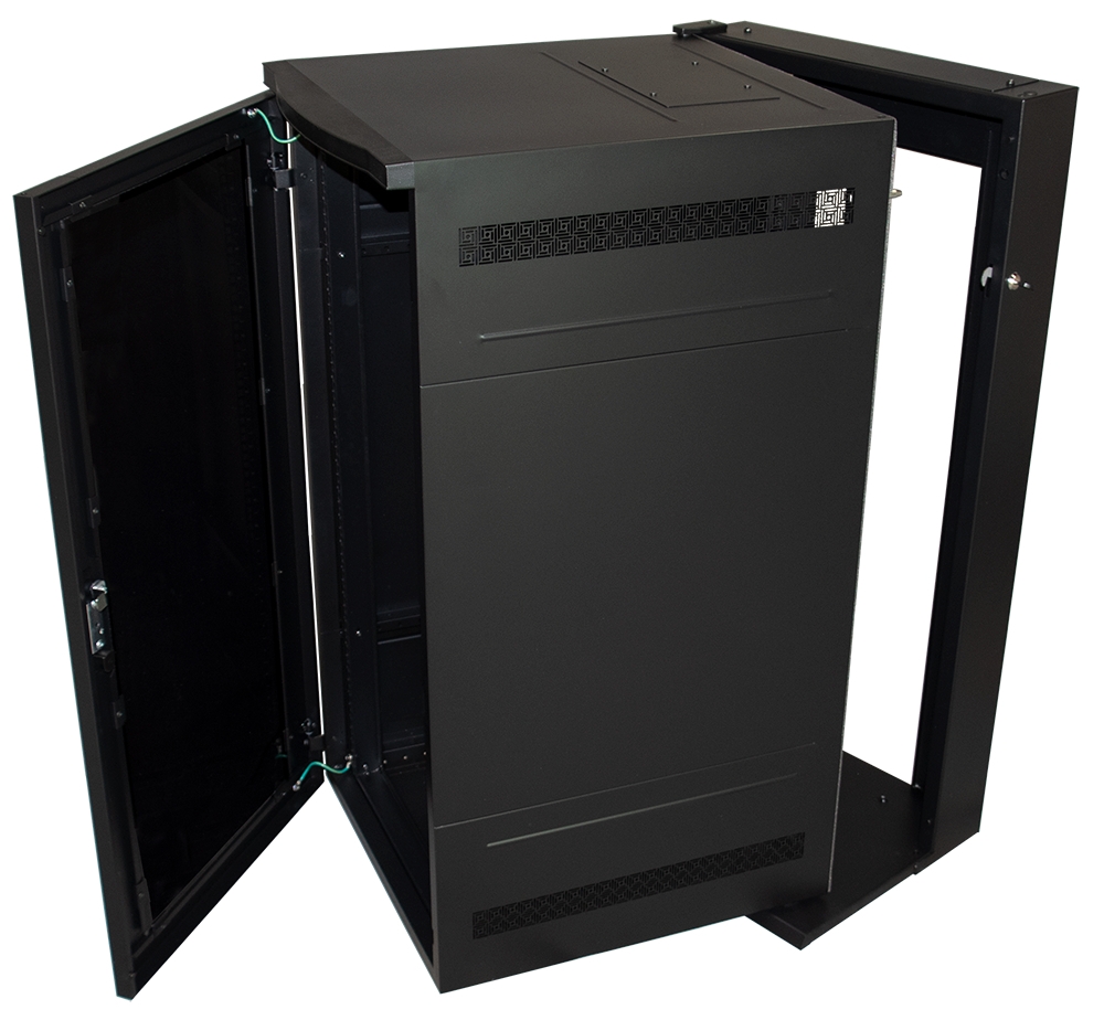 Server Cabinet,Black,Steel,Wall Mount,23 in. Wd Mount,32 in. Dp,36 in ...