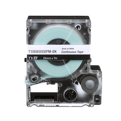 Panduit T100X000YKM-BK Continuous Tape Black/Clear 1"