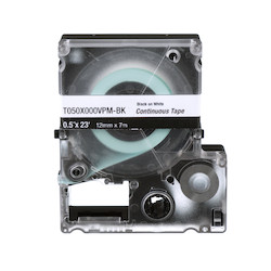 Panduit T050X000YKM-BK Continuous Tape Black/Clear 0.5&quot;