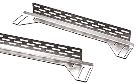 Rack Mounting Rail, 12 ga Plated Steel