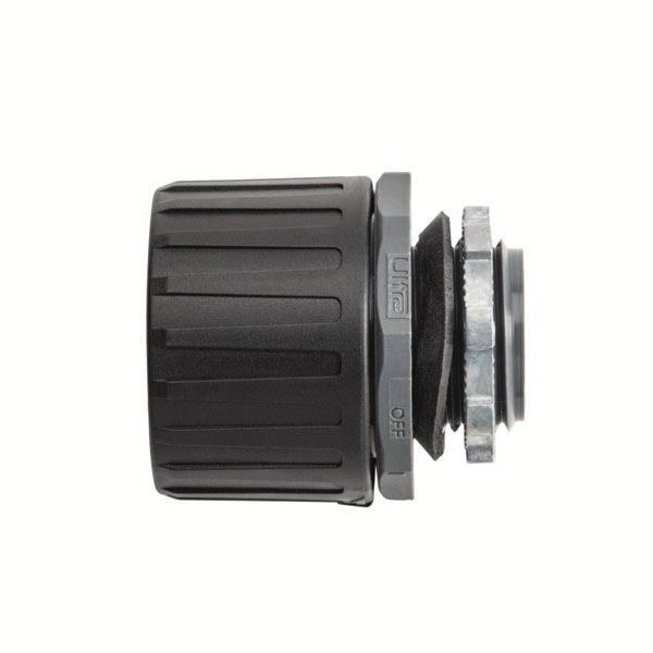 Conduit Fitting, 0.38 in., Snap-On Connection, Black, IP68