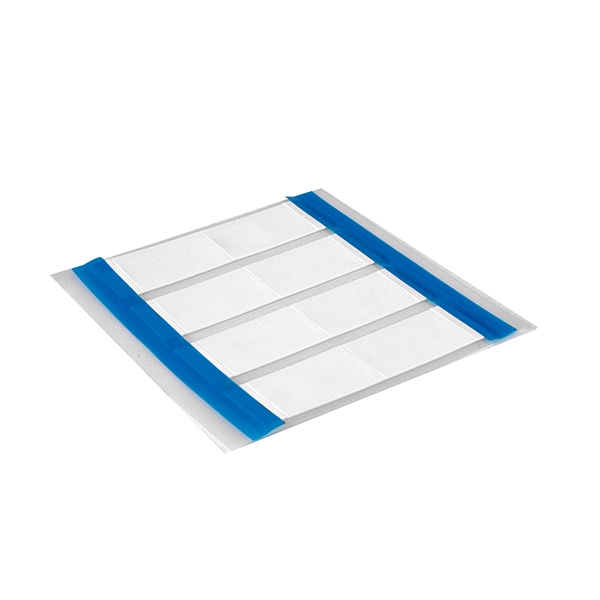 ShrinkTrak Labels, 1-Sided, 4-Slit, .38 9.52mm, PO-X, White, 1000box