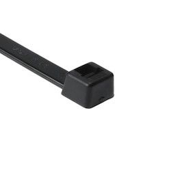 Heavy Duty Cable Tie, 8.9&quot; Long, UL Rated, 120lb Tensile Strength, PA66HIRHSUV, Black, 500/pkg