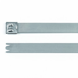 Stainless Steel Tie, 49&quot; Long, 922lb Tensile Strength, SS316, Metal, 25/pkg