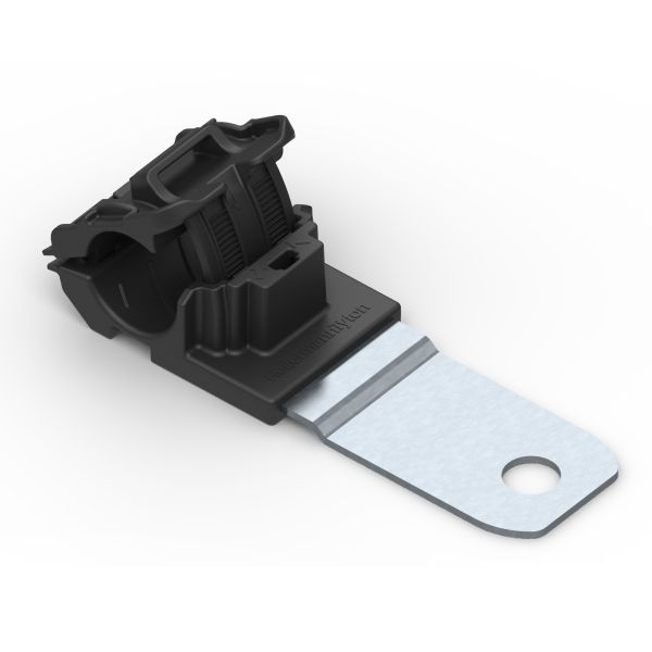 P-Clamp, Polyamide 6.6, Steel Stamping, Black, 138.2mm L