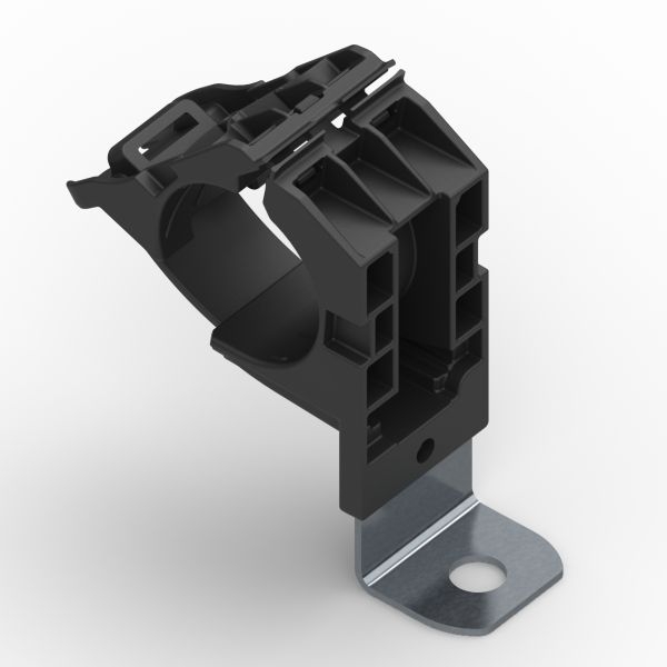 P-Clamp, Polyamide 6.6, Steel Stamping, Black, 141.8mm L
