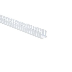 Slotted Wall Wiring Duct, 2&quot; x 2&quot;, Non-Adhesive, PVC, White, 120ft/Carton