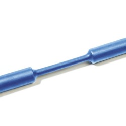 Heat Shrink Tubing, 4’ Long Stick, 2:1 Shrink Ratio, 1/4", 6.4/3.2 Dia, PO, Blue, 15/pkg