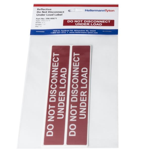 Label, Solar; DO NOTDISCONNECT-UNDER LOAD; LxH: 6.5 x 1 in.