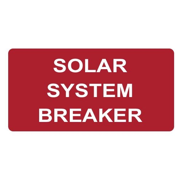 Solar Label, 2 in. W, Vinyl, Acrylic Adhesive, 50/Pack, Red