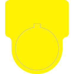 Foam Nameplate, 1.2&quot; x 1.5&quot; Button Label With .88&quot; Hole, PET, Yellow, 250/roll