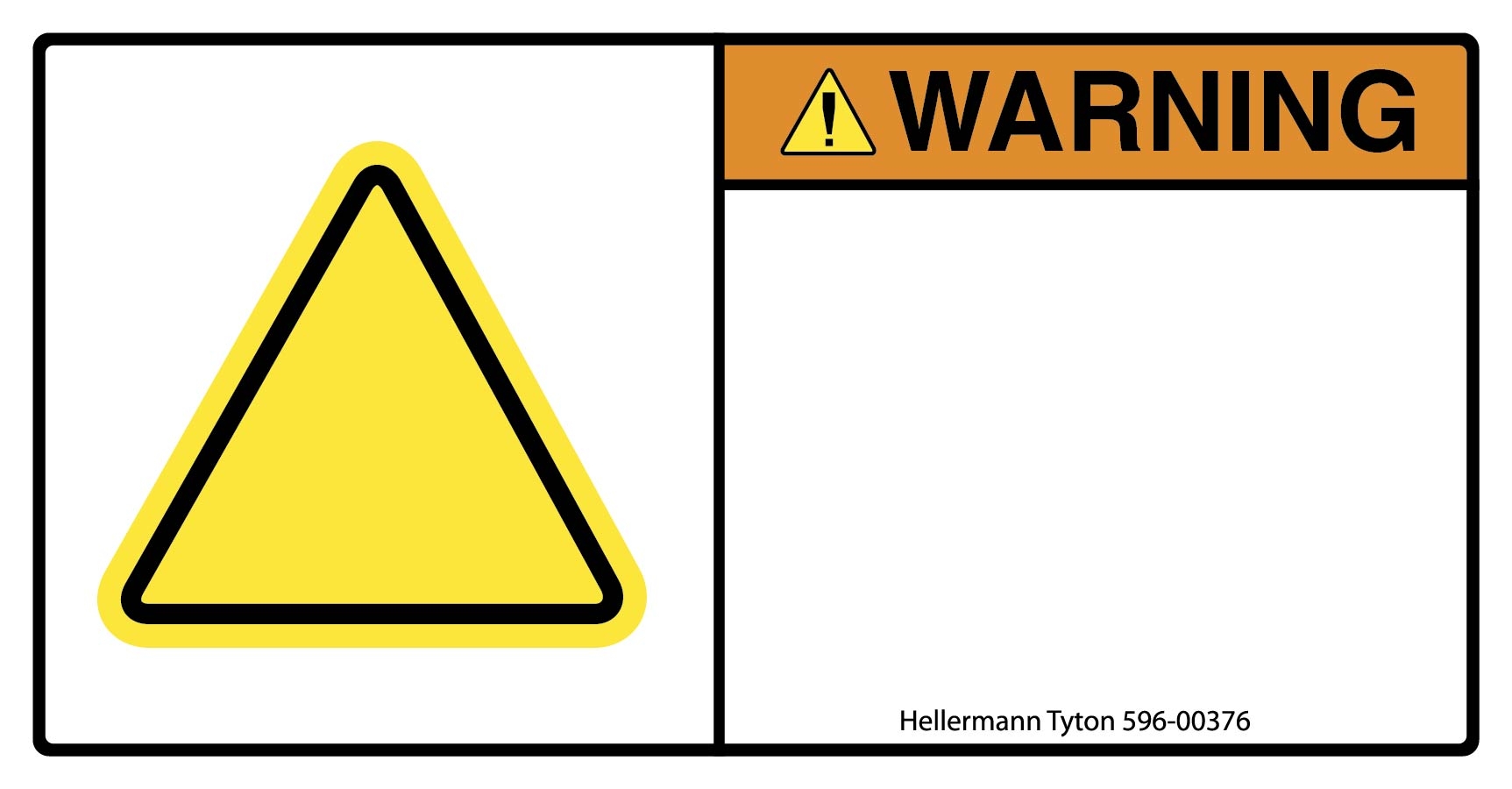 Header Label, 2-3/4 in. L, 5-1/2 in. W, 64µm T Label, 1, 1