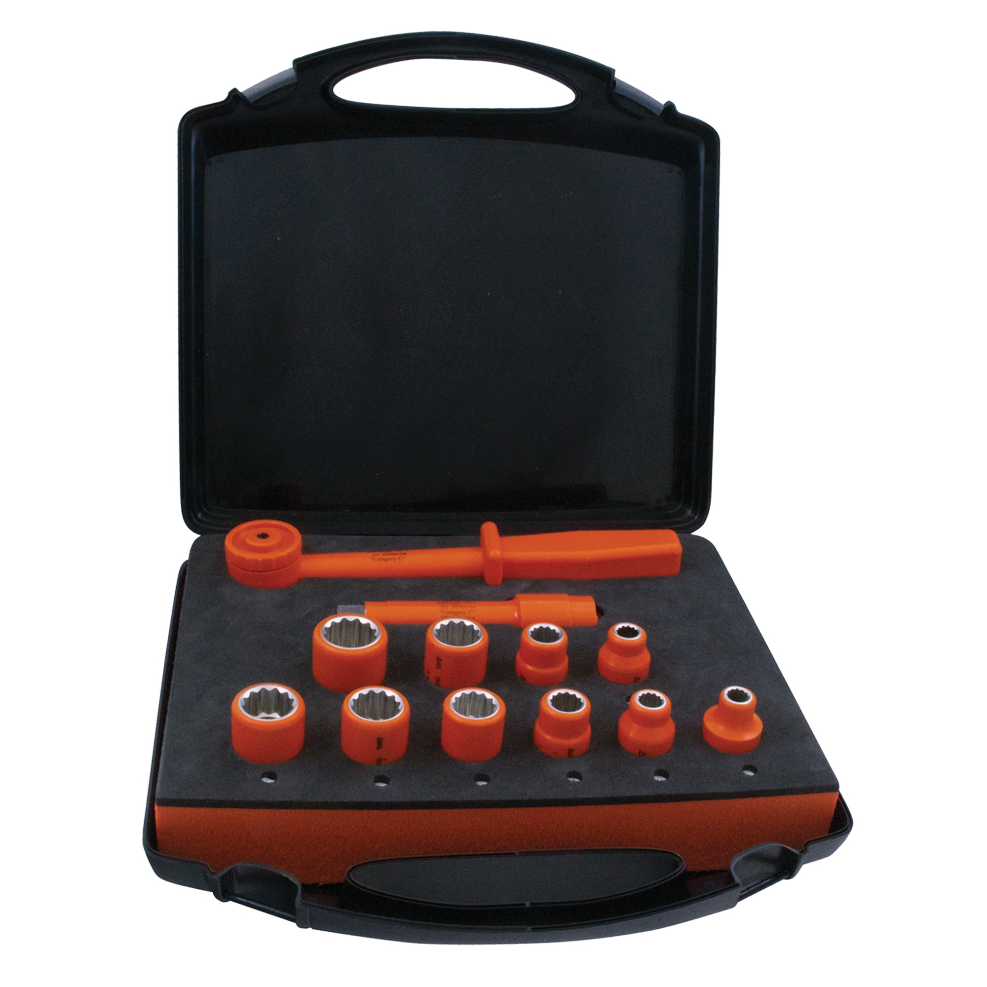 1000V Insulated 1/2-inch Drive Combination Socket Set, 12-Piece
