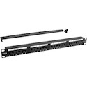 208014 12-Port Cat.6 Shielded Patch Panel, Light Grey - Equip