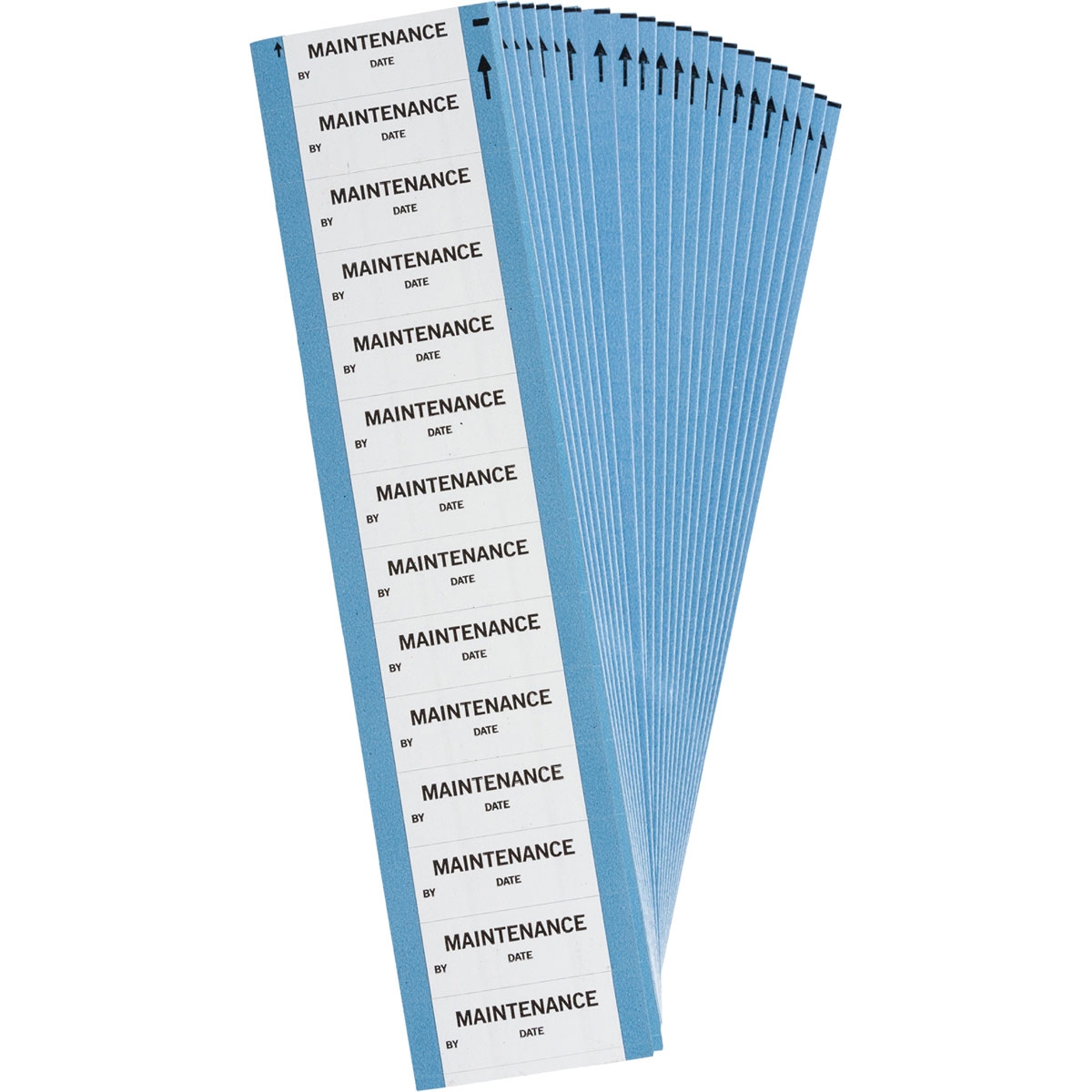 Maintenance Labels 0.625 in H x 1.5 in W Cloth Black on White 25 Cards/Pk