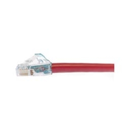 GigaSPEED X10D 360GS10E Solid Low Smoke Zero Halogen Cordage Modular Patch Cord, Red Jacket, 2 Feet