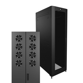 Security Network Rack,Black,79.5 in. Ht,Steel,Pre-Configured Rack,42U ...