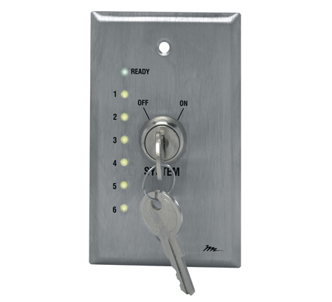 Remote Wall Plate Key Switch, Silver