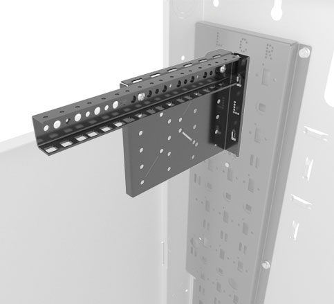 Adjustable Rail/Mounting Bracket Kit,Black,Steel,WxHxD: 6 x 14.5 x 2 in ...