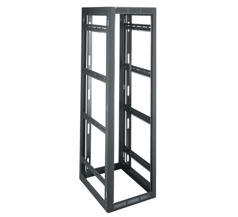 Gangable Enclosure Rack,Black,83.1 in. Ht,Steel,19 in. Wd Mount,Tapped ...