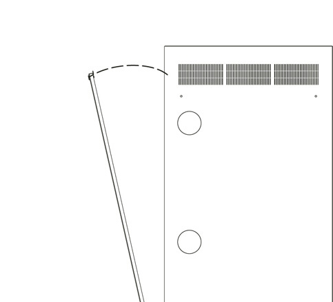 Rear Access Panel, 24 RU WR Racks