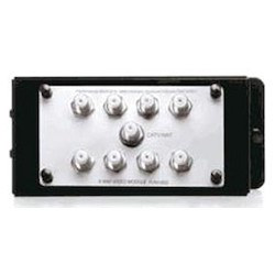 Passive Video Splitter/Combiner, Enhanced, Rectangular, 8-Receptacle, 5 to 1000 Megahertz, 75 Ohm, 6.42&quot; Length x 3.6&quot; Width x 1.85&quot; Height, Silver, Powder Coated